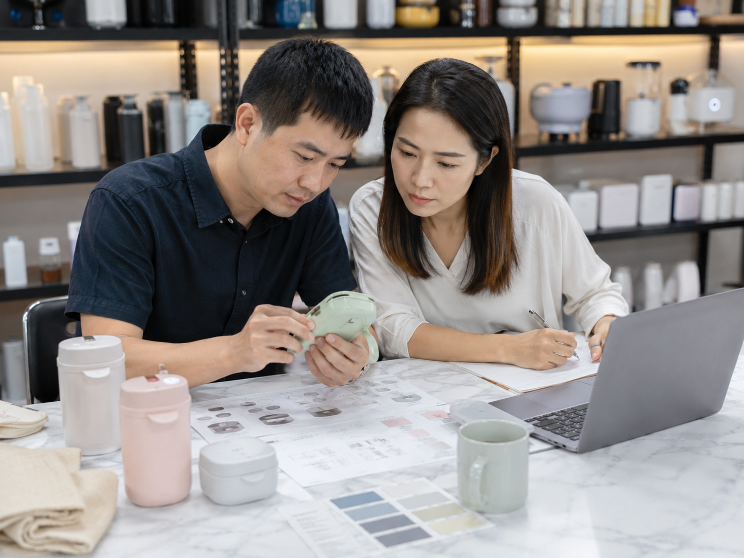 Household product design confirmation before sourcing and sample approval